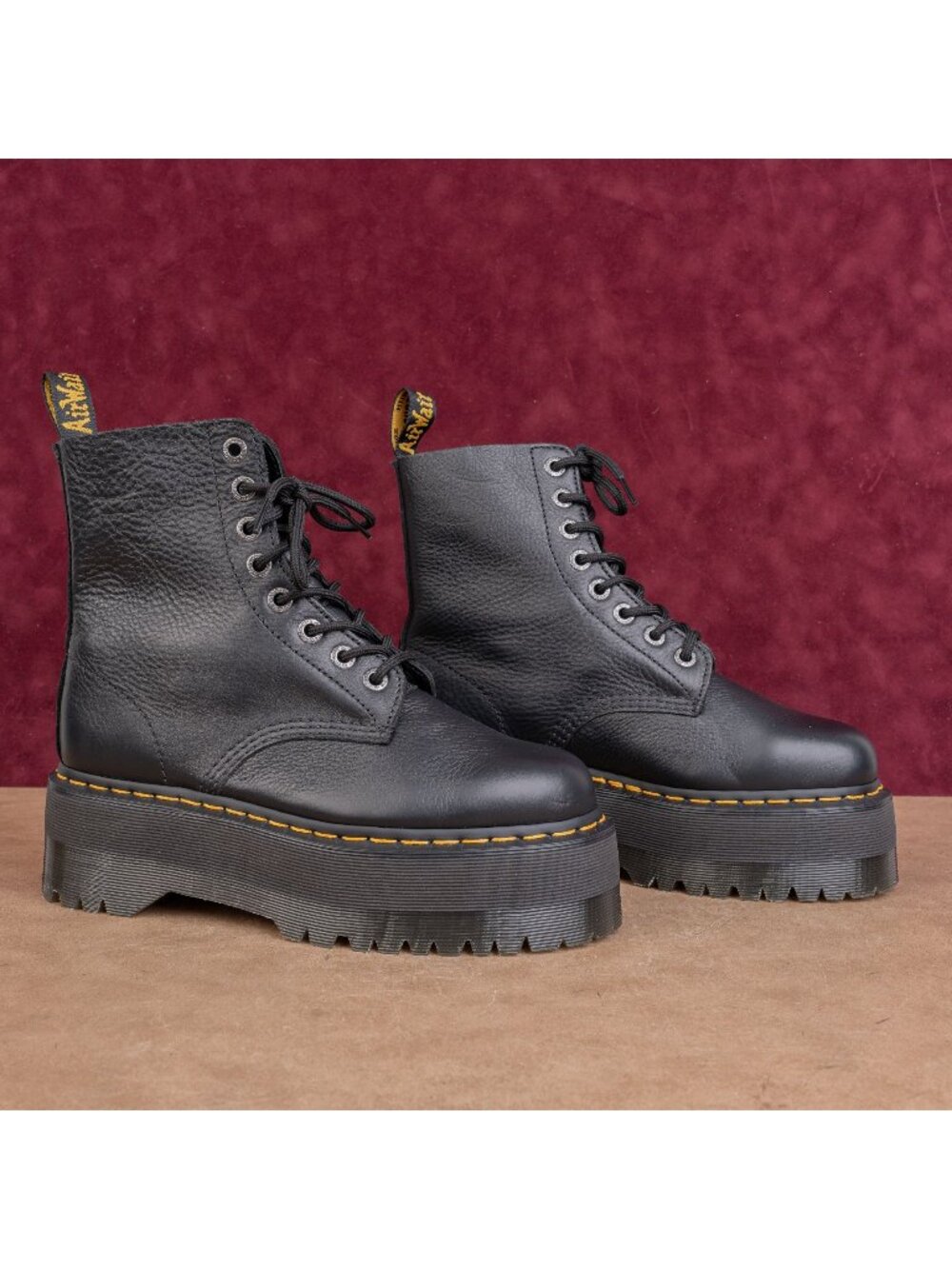 Dr Martens Women Pascal Max Leather Festival Platform Party Combat Boots sz 9